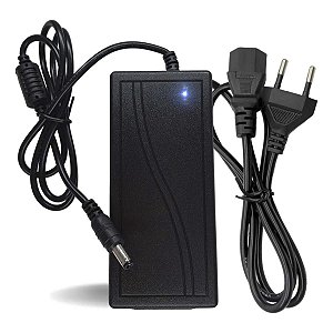 Fonte 12v 5a 60W Bivolt Plug P4 Fita Led Camera Cftv Monitor