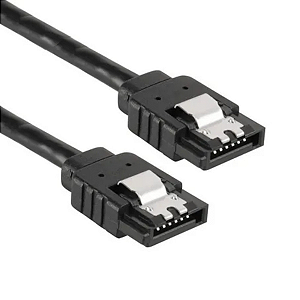 Cabo De Dados Para Hd Sata 3 e Ssd 3.0 6Gbps Preto