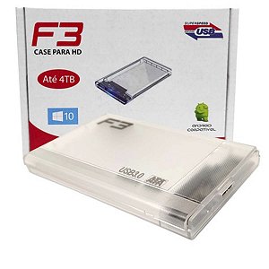 Case Para Hd e Ssd Sata 2,5" 6Gb/s Usb 3.0 Até 4Tb PlugnPlay