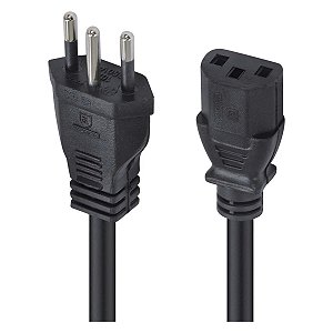 Cabo De Força Pc Monitor Tripolar Padrão Novo 1,20 Metros