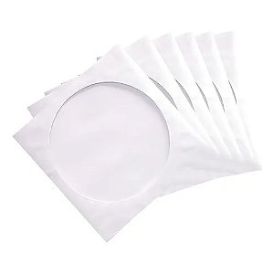 ENVELOPE BRANCO P/ CD DVD JANELA TRANSPARENTE C/ 100 unid