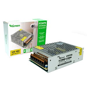 Fonte Chaveada 12v 10a 120w Bivolt Gabinete Metalico