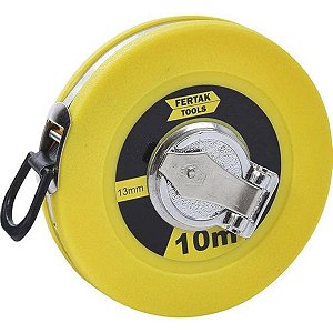 Trena Fibra Vidro Estojo PVC 10m x 13mm 8004 Fertak