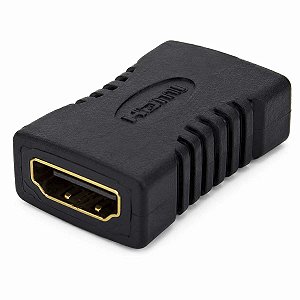 Emenda Hdmi Fêmea X Hdmi Fêmea Banhado A Ouro Hdmi 1.4