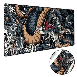 Mouse Pad Speed Gamer Extra Grande 70x35cm Dragão Azul