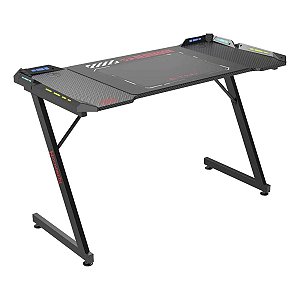 Mesa Gamer Redragon 120x60x74cm Preta Led Rgb Usb Gd-1104E-S