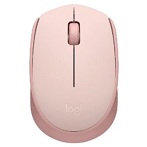 Mouse Sem Fio Logitech M170 Ambidestro 1000 Dpi Usb Rosa