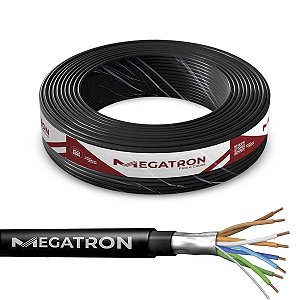 Cabo De Rede Blindado Cat5E 100m Dupla Capa Cobre Megatron