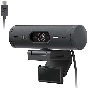 Webcam Logitech Brio 500 Full HD USB-C Microfone Integrado