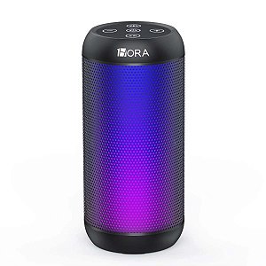 Caixa De Som Portatil Bluetooth Com Led BOC242 1Hora Preto