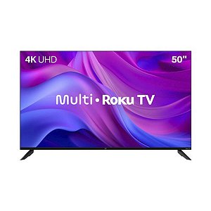 Televisão Tv Smart 50" Roku Uhd 4K Hdr Wifi Bluetooth Multi