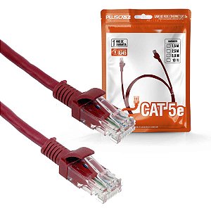 Cabo De Rede Patch Cord Cat.5E 1,5M Vermelho PlusCable