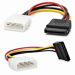 Cabo De Força Molex Para Sata 15Cm Energia Hd Ssd Drive