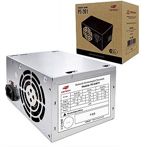 Fonte Atx Para Pc Desktop 200w 2 Sata 2 Molex C3Tech Bivolt