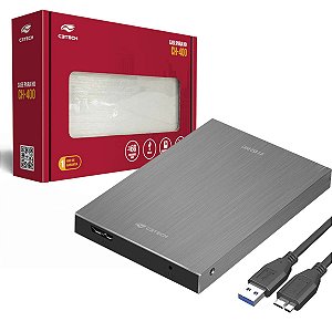 Case Para HD SSD Sata 3 Externo 2,5" 6Gbs USB 3.0 Prata