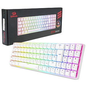 Teclado Mecanico Redragon Ashe 75% Rgb Branco Switch Red