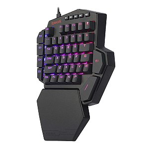 Teclado Mecanico Redragon One Hand Diti Rgb Switch Az Preto