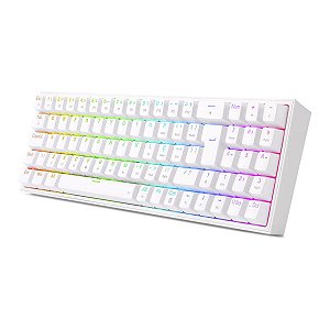 Teclado Mecanico Redragon Pollux 78% Rgb Branco Switch Azul