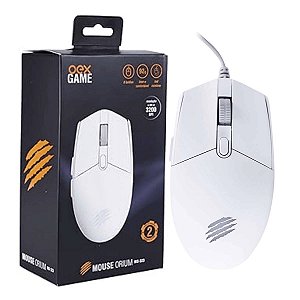 Mouse Gamer Usb Oex Ms323 Branco Com Led 3200 Dpi 7 Botões