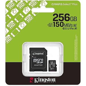 Cartão De Memória Sd Kingston Canvas Select Plus 256Gb