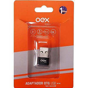 Adaptador Otg Conexão Usb-c Para Usb Preto Oex Ad204