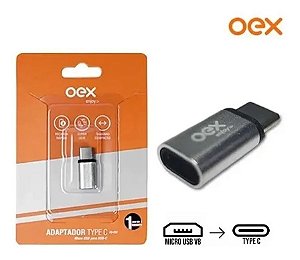 Adaptador Type C Ad202 Micro Usb Para Usb-C Prata Oex