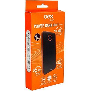 Carregador Portatil Usb E Usb-C Power Bank Preto Oex Pb300
