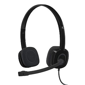 Headset Com Fio Logitech H151 Com Microfone Redução De Ruído