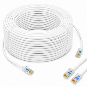 Cabo De Rede Cat5e Gigabit Montado 40 Metros Anatel Branco