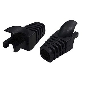 Capa Para Conector Plug  Rj45 Trava Interna Snap In Preto Un