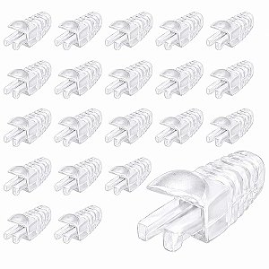 Kit 20 Capas Para Plug Conector Rj45 Trava Interna Cristal
