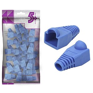 Kit 50 Capa RJ45 Plástica Azul Proteção Conectores De Rede