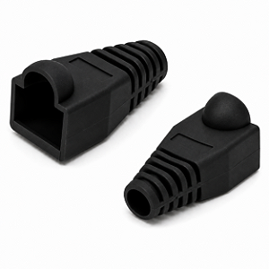 Capa RJ45 Plástica Preta Proteção Conectores De Rede Uni