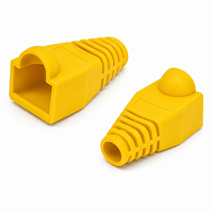 Capa RJ45 Plástica Amarela Proteção Conectores De Rede Uni