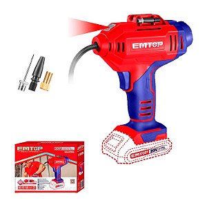 Compressor De Ar Sem Fio 20v  150Psi C/ 3 Adaptadores Emtop