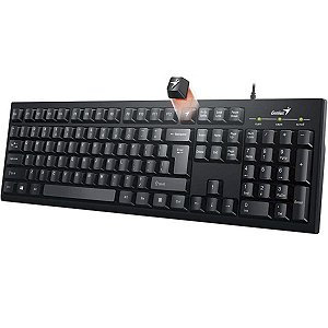 Teclado Genius Smart Kb-100 Preto Usb F1-F2 Customizavel
