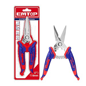 Tesoura Multiuso Eletricista Aco Inox 7 Polegadas Emtop
