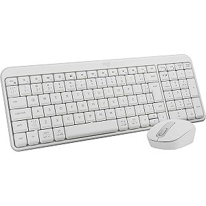 Combo Teclado e Mouse S/ Fio Logitech MK250 Bluetooth Branco