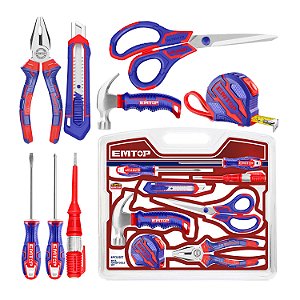 Kit De Ferramentas Manuais Profissional Completo 8 Pç Emtop