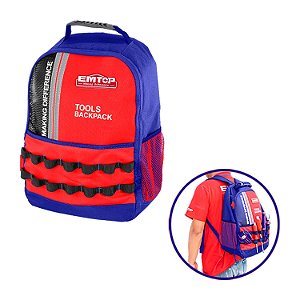 Mochila Profissional Ferramentas 45x34x17cm Até 8Kg Emtop