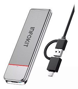 Case Alumínio Para Ssd M.2 Nvme Conector Usb E Usb-C Android
