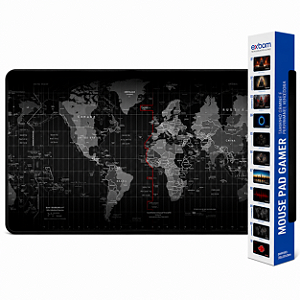 Mouse Pad Gamer Speed Extra Grande 90x40cm Mapa Mundi Matrix
