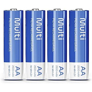 Pilhas Recarregaveis AA 2500Mah 4 Unidades Multilaser
