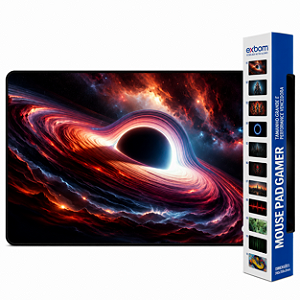 Mouse Pad Gamer Speed Extra Grande 70x35x30cm Buraco Negro