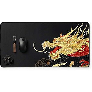 Mouse Pad Gamer Speed Extra Grande 70x35cm Dragão Chinês