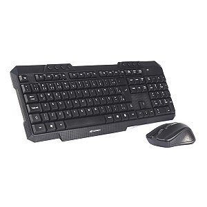 Kit Teclado + Mouse Sem Fio K-W10BK C3Tech Preto