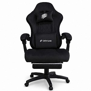 Cadeira Gamer GC600 Reclinável com Apoio para Pés Cinza OEX