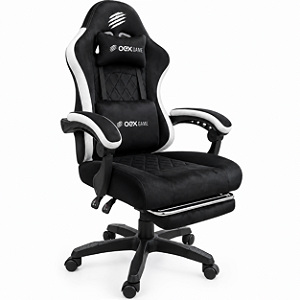 Cadeira Gamer Oex Game Reclinável Com Apoio Para Pés Preta
