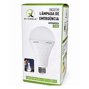 Lâmpada de Emergência X-Cell XC-LP-15 7W LED Recarregável