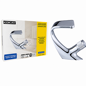 Torneira Gourmet para Lavatório Cascata Metal Cromado